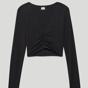 Aritzia Wilfred Vanessa Longsleeve Black Size Small